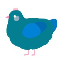 A sea and sapphire chicken