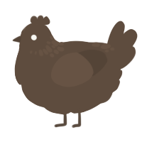 A bark chicken with a neck-speckle pattern