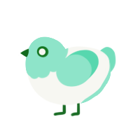 Toothpaste, a white and mint chicken with a head pattern