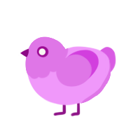 (unnamed), a lavender and orchid chicken with a head pattern