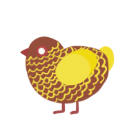 poopoo peepee, a russet and yellow chicken with a lace pattern