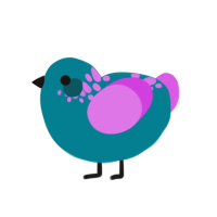 (unnamed), a sea and orchid chicken with a neck-speckle pattern