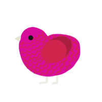 (unnamed), a fuchsia and crimson chicken with a lace pattern