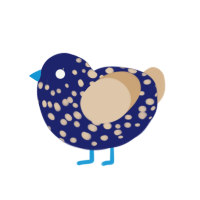 Galaxy Sigma 3000, a navy and beige chicken with a speckle pattern