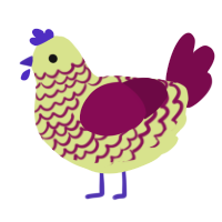 A lemon and wine chicken with a lace pattern