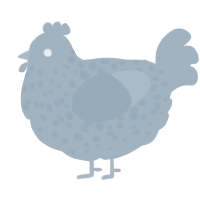 A bark chicken with a speckle pattern
