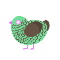 i dont like mint, a spring and bark chicken with a lace pattern