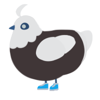 A silver and sable chicken with a head pattern
