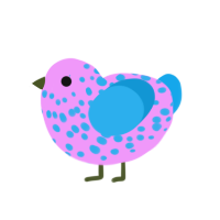 (unnamed), a lavender and sky chicken with a speckle pattern