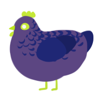 (unnamed), a overcast and navy chicken with a half-lace pattern