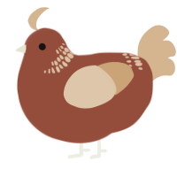 A russet and beige chicken with a neck-band pattern