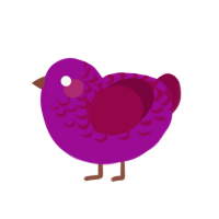 evil heart organ, a plum and maroon chicken with a half-lace pattern