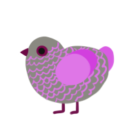 (unnamed), a ash and orchid chicken with a lace pattern