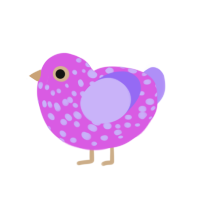 (unnamed), a orchid and lilac chicken with a speckle pattern