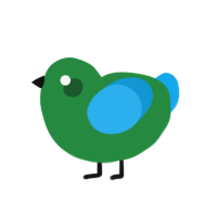 A viridian and sky chicken