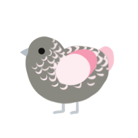 (unnamed), a ash and rose chicken with a half-lace pattern