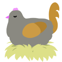 A ash and gold chicken