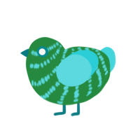 (unnamed), a viridian and aqua chicken with a bar pattern