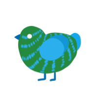 (unnamed), a viridian and sky chicken with a bar pattern