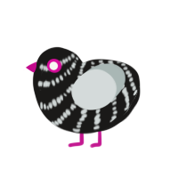 (unnamed), a sable and silver chicken with a bar pattern