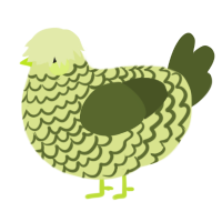 Weeee, a lemon and olive chicken with a lace pattern