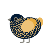 Tomopteris, a tumblr and honey chicken with a speckle pattern