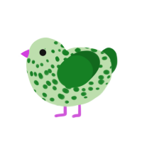 (unnamed), a gluppy and leaf chicken with a speckle pattern