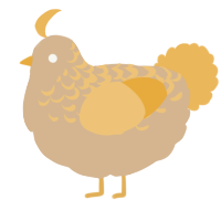A beige and honey chicken with a half-lace pattern