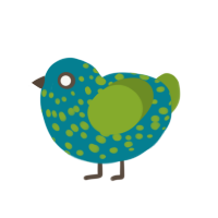 (unnamed), a sea and chartreuse chicken with a speckle pattern