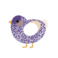 Royal, a overcast and cream chicken with a double-lace pattern