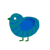 (unnamed), a sea and ultramarine chicken with a bar pattern