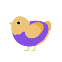 (unnamed), a blurple and honey chicken with a head pattern