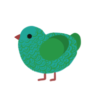 (unnamed), a turquoise and viridian chicken with a double-lace pattern