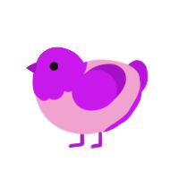 (unnamed), a pink and amethyst chicken with a head pattern