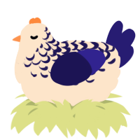 A tumblr and lemon chicken with a half-lace pattern