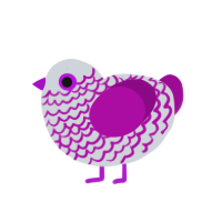 (unnamed), a mist and plum chicken with a lace pattern