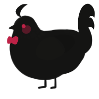 A black chicken with a neck-speckle pattern