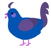 A ultramarine and overcast chicken