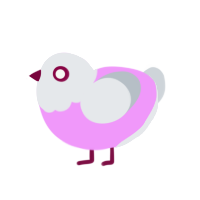 (unnamed), a lavender and mist chicken with a head pattern