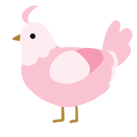 A rose chicken with a head pattern