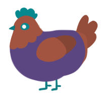 (unnamed), a overcast and russet chicken with a head pattern