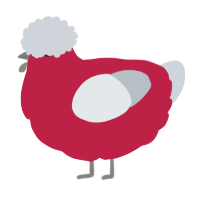 A crimson and mist chicken