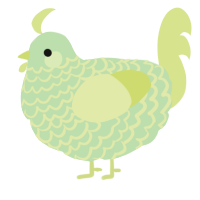 A gluppy and lemon chicken with a lace pattern