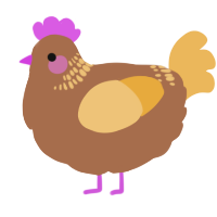 A brown and honey chicken with a neck-band pattern