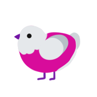 (unnamed), a fuchsia and mist chicken with a head pattern