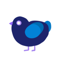 (unnamed), a navy and sapphire chicken