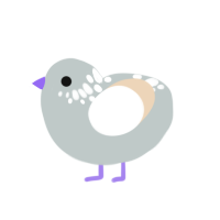 Silver Bell, a silver and cream chicken with a neck-speckle pattern