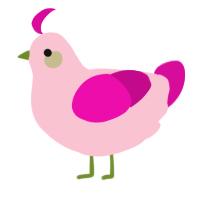 A rose and fuchsia chicken
