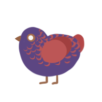 (unnamed), a overcast and red chicken with a half-lace pattern