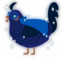 A navy and tumblr chicken with a lace pattern
